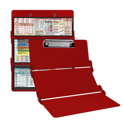 WhiteCoat Clipboard® Trifold - Red Food Industry Edition